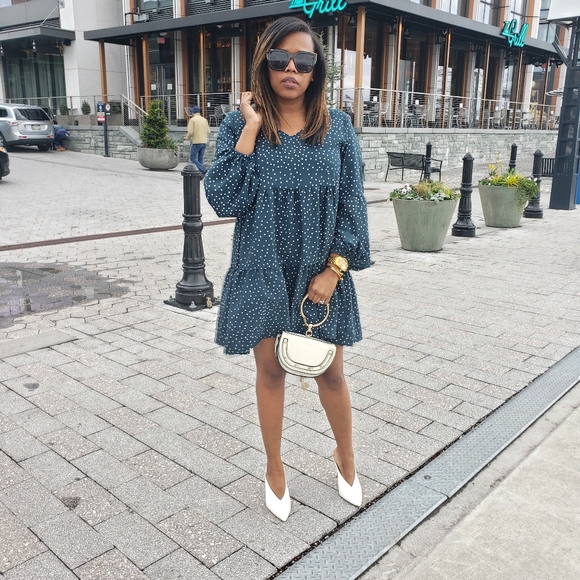 SHEIN Dresses & Skirts - Polka dot ruffle babydoll dress